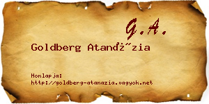 Goldberg Atanázia névjegykártya